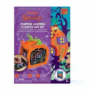 Box CanDIY Totally Spooky Pumpkin Lantern Scratch Art Set Arts & Crafts for Ages